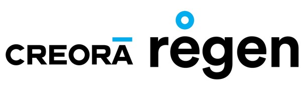새로 개편된 ‘CREORA’ 로고와 새로 개편된 ‘리젠 블루’ 로고(리사이클 소재). 사진=효성그룹