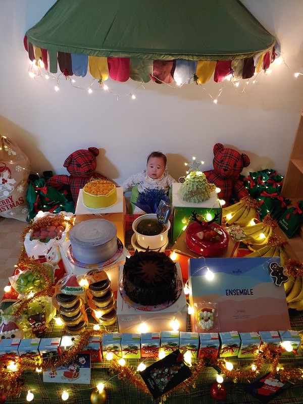화곡동 열매어린이집 크리스마스 파티 모습(사진 모델 : 최시우). 사진=최양수 기자